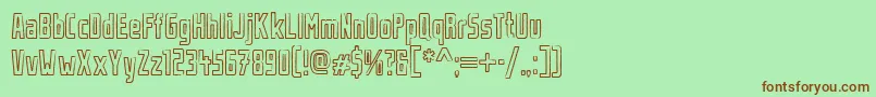 UrbanRubber Font – Brown Fonts on Green Background
