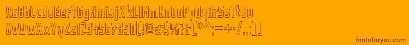 UrbanRubber-Schriftart – Braune Schriften auf orangefarbenem Hintergrund