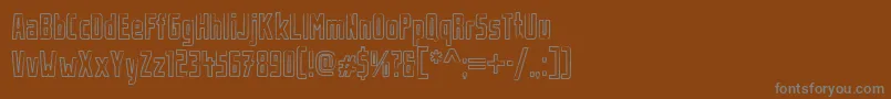 フォントUrbanRubber – 茶色の背景に灰色の文字