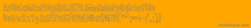 フォントUrbanRubber – オレンジの背景に灰色の文字
