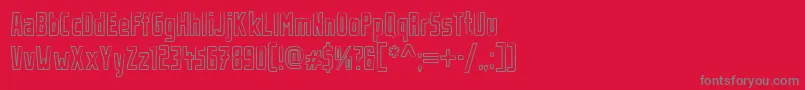 Police UrbanRubber – polices grises sur fond rouge