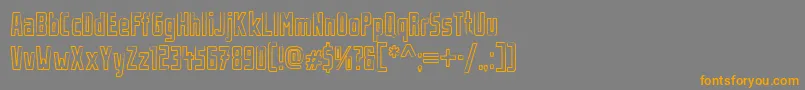 UrbanRubber Font – Orange Fonts on Gray Background
