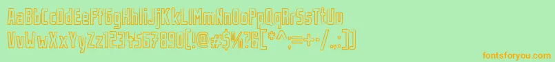 Шрифт UrbanRubber – оранжевые шрифты на зелёном фоне