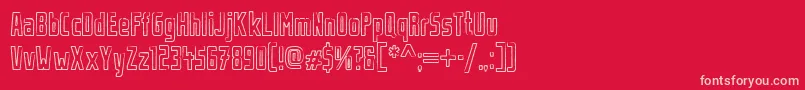 UrbanRubber Font – Pink Fonts on Red Background