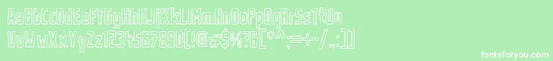 Шрифт UrbanRubber – белые шрифты на зелёном фоне