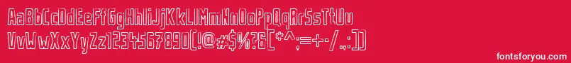 UrbanRubber Font – White Fonts on Red Background