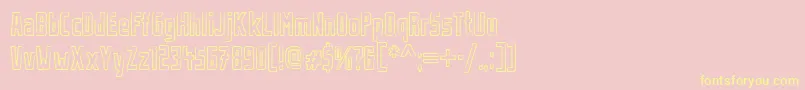 UrbanRubber Font – Yellow Fonts on Pink Background