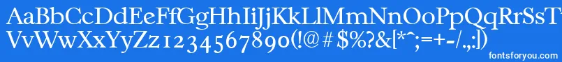 フォントCasablancaserialLightRegular – 青い背景に白い文字