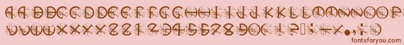 Stargazer Font – Brown Fonts on Pink Background