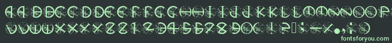 Stargazer Font – Green Fonts on Black Background