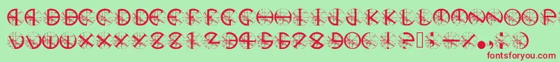 Stargazer Font – Red Fonts on Green Background