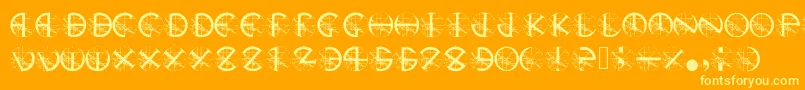 Stargazer Font – Yellow Fonts on Orange Background