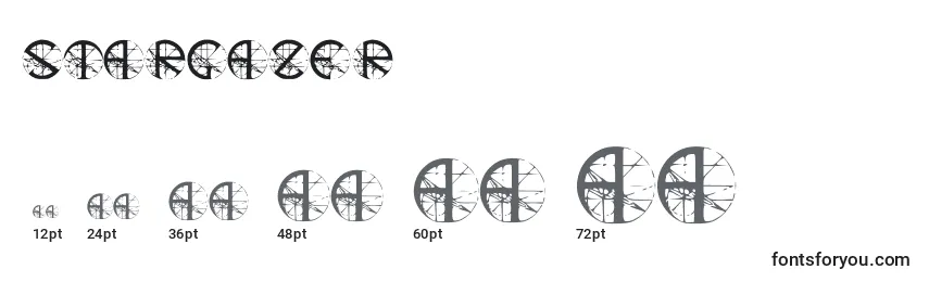 Размеры шрифта Stargazer