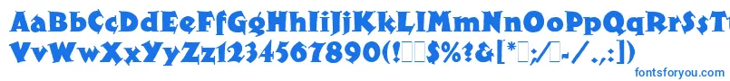 Czcionka XyloLetPlain.1.0 – niebieskie czcionki na białym tle