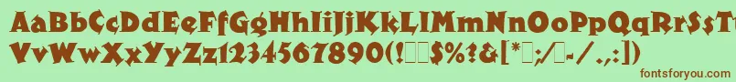 XyloLetPlain.1.0 Font – Brown Fonts on Green Background