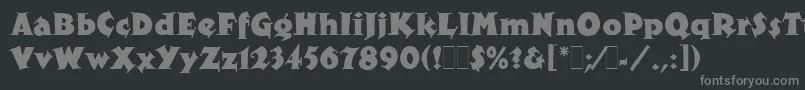 フォントXyloLetPlain.1.0 – 黒い背景に灰色の文字