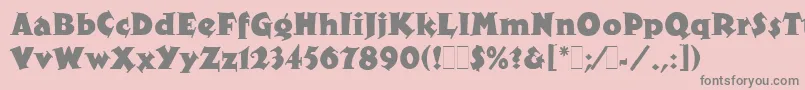 XyloLetPlain.1.0 Font – Gray Fonts on Pink Background