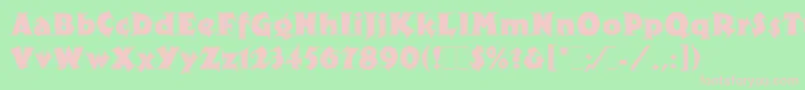 XyloLetPlain.1.0 Font – Pink Fonts on Green Background