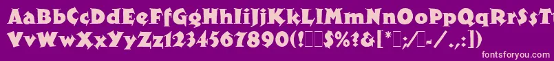 XyloLetPlain.1.0 Font – Pink Fonts on Purple Background