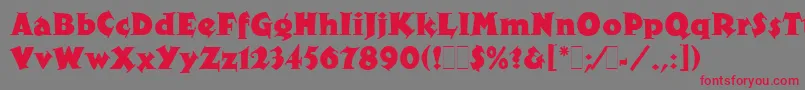 XyloLetPlain.1.0 Font – Red Fonts on Gray Background