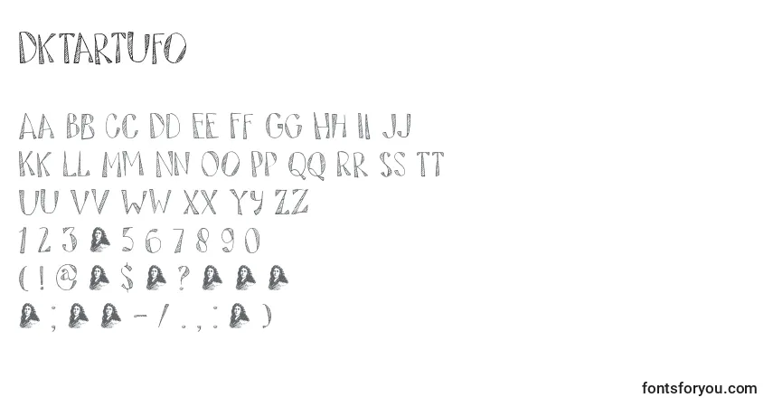 Шрифт DkTartufo – алфавит, цифры, специальные символы