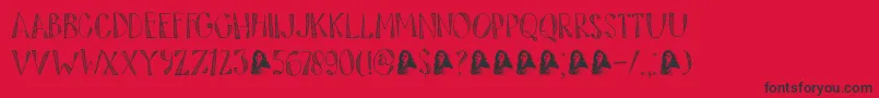DkTartufo Font – Black Fonts on Red Background