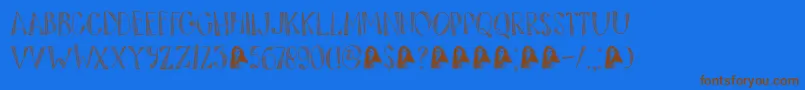 DkTartufo Font – Brown Fonts on Blue Background