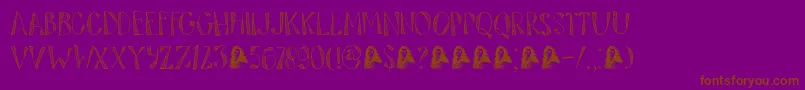 DkTartufo Font – Brown Fonts on Purple Background