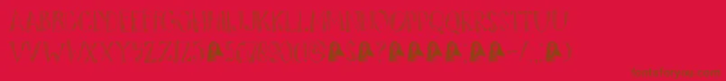 DkTartufo Font – Brown Fonts on Red Background