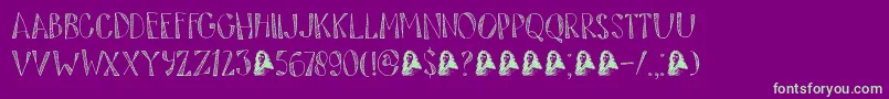 Fonte DkTartufo – fontes verdes em um fundo violeta