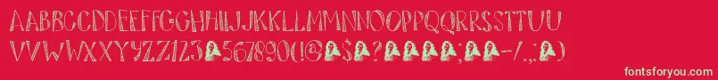 DkTartufo Font – Green Fonts on Red Background