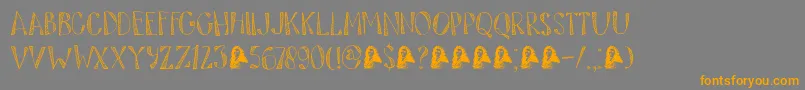 DkTartufo Font – Orange Fonts on Gray Background