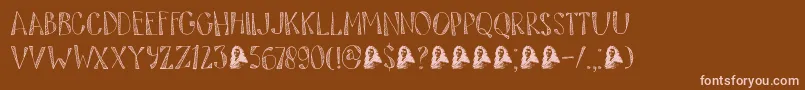 DkTartufo Font – Pink Fonts on Brown Background