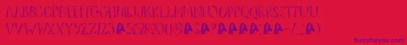DkTartufo Font – Purple Fonts on Red Background