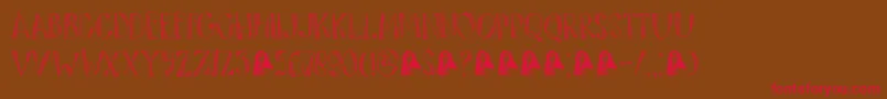 DkTartufo Font – Red Fonts on Brown Background