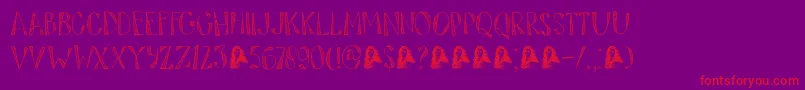 DkTartufo Font – Red Fonts on Purple Background