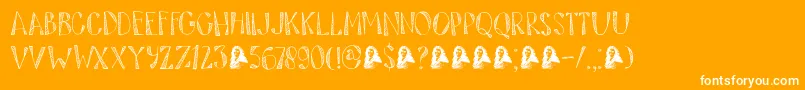 DkTartufo Font – White Fonts on Orange Background