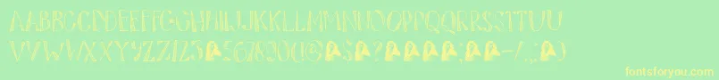 DkTartufo Font – Yellow Fonts on Green Background