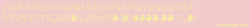 DkTartufo Font – Yellow Fonts on Pink Background