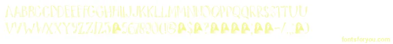 DkTartufo Font – Yellow Fonts on White Background