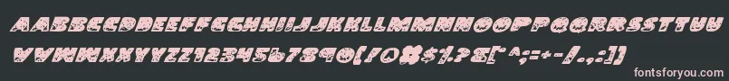 Landi Font – Pink Fonts on Black Background