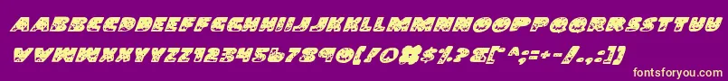 Landi Font – Yellow Fonts on Purple Background