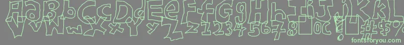 Шрифт Blockster – зелёные шрифты на сером фоне