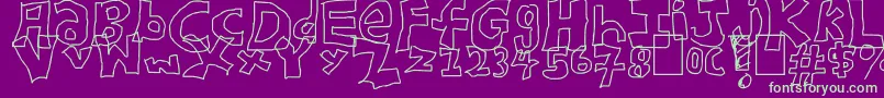 Blockster-fontti – vihreät fontit violetilla taustalla