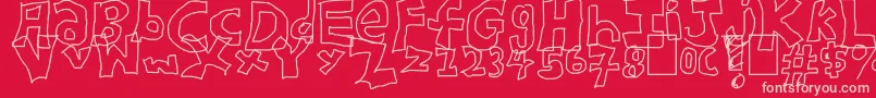 Blockster Font – Pink Fonts on Red Background