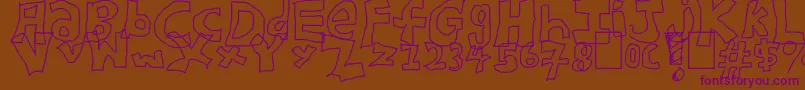 Шрифт Blockster – фиолетовые шрифты на коричневом фоне