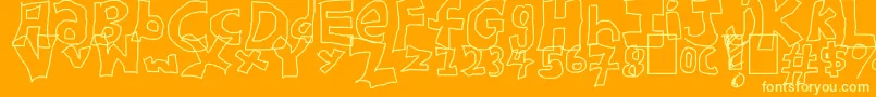 Blockster Font – Yellow Fonts on Orange Background