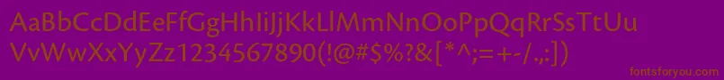 CronosproCapt Font – Brown Fonts on Purple Background