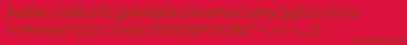CronosproCapt-Schriftart – Braune Schriften auf rotem Hintergrund