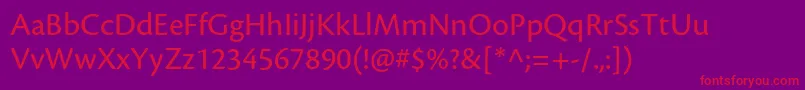 CronosproCapt Font – Red Fonts on Purple Background